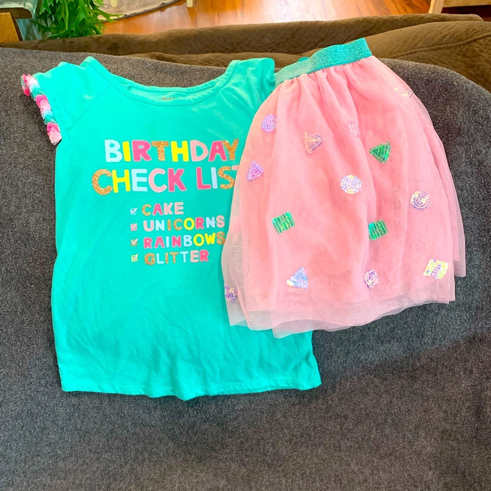 Cat & Jack Birthday outfit 🥳✨Kids Size 6X/Small